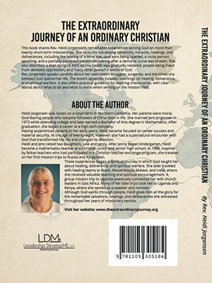 Back cover of the book The Extraordinary Journey of an Ordinary Christian